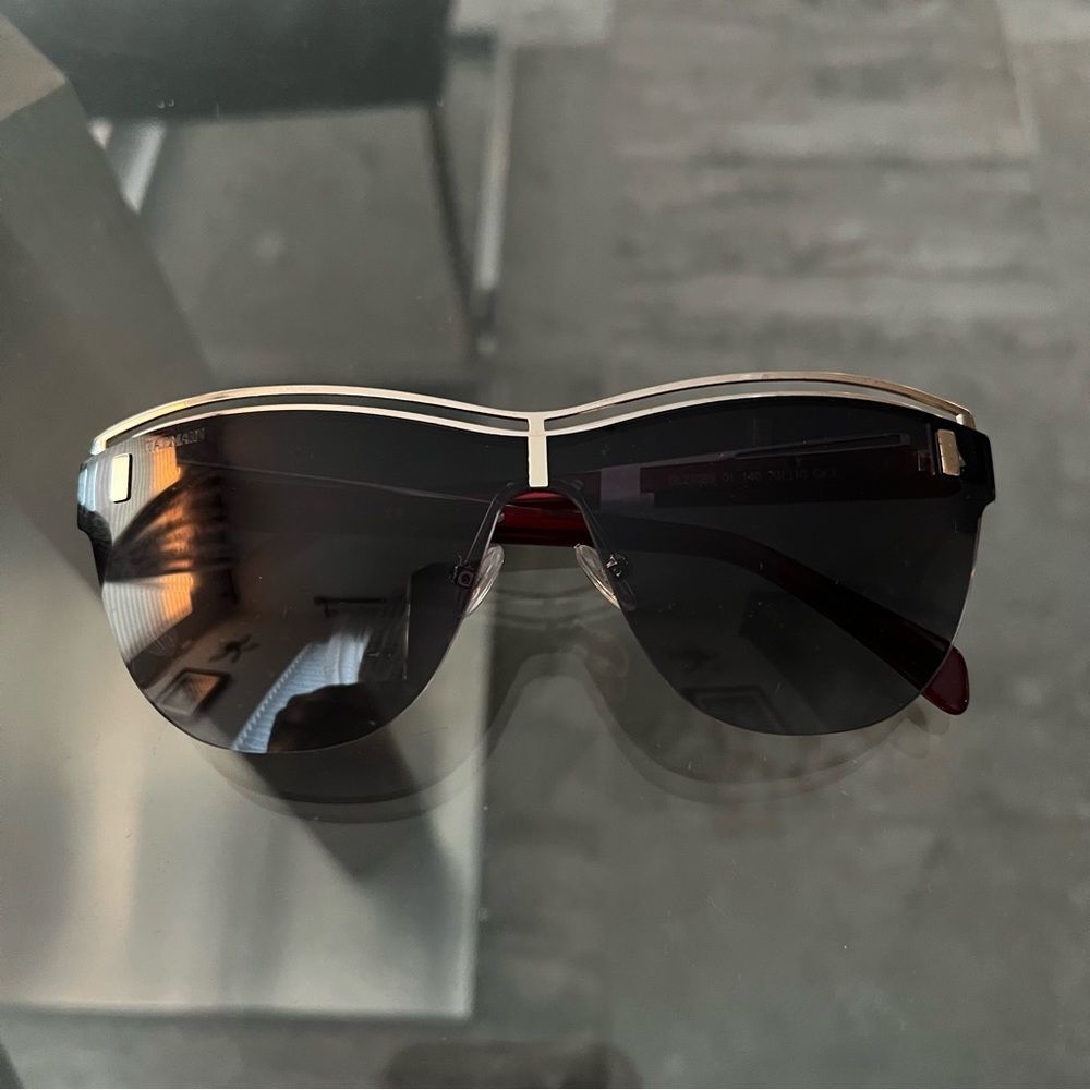 BALMAIN Sunglasses with Red Frames 70MM + Case, NWT - Picture 6 of 15